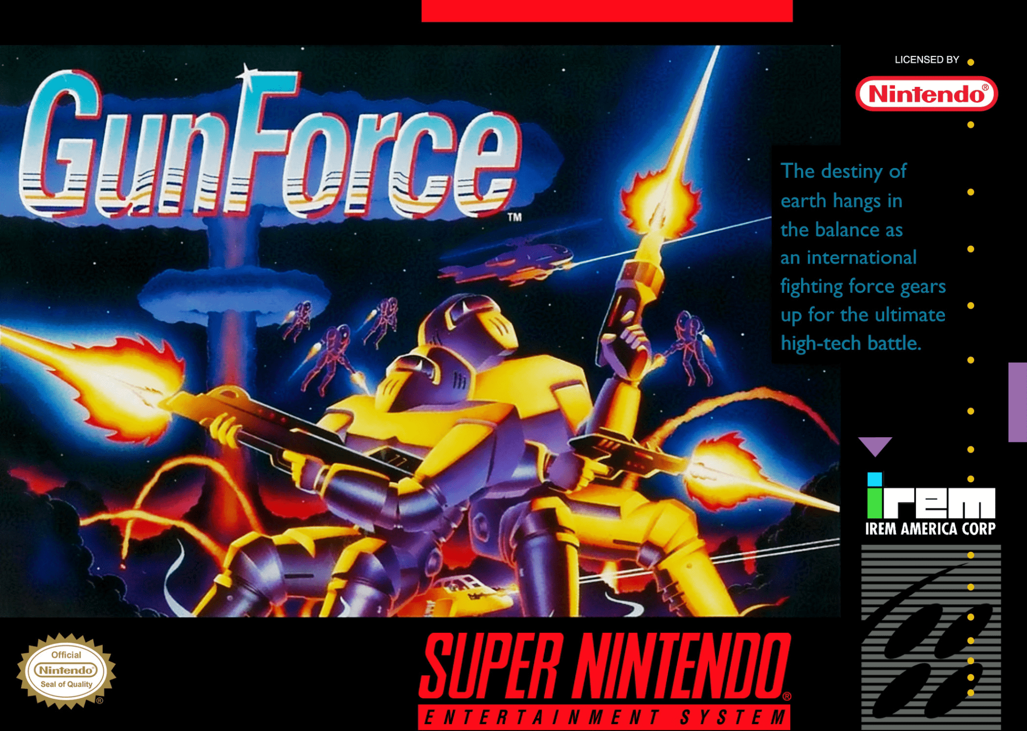 GunForce box art for Super Famicom